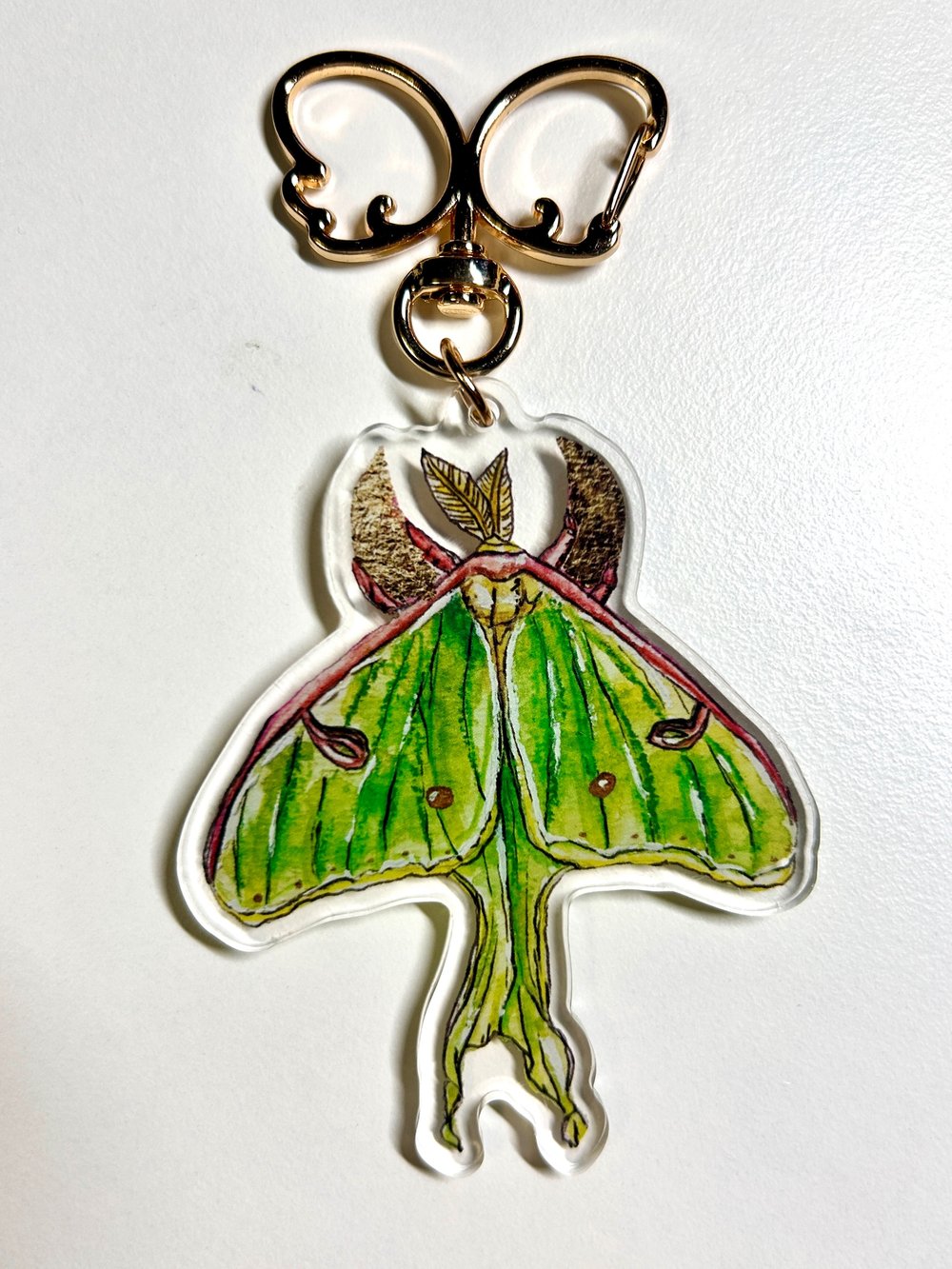 Luna Moth Keychain