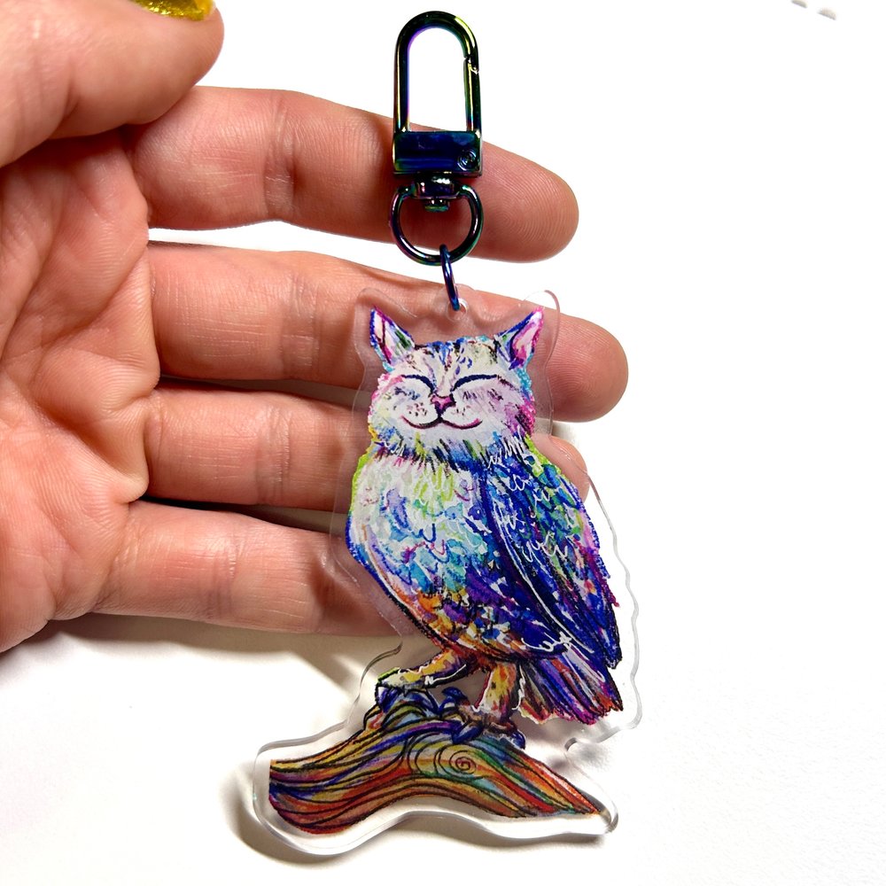 Meowl Keychain