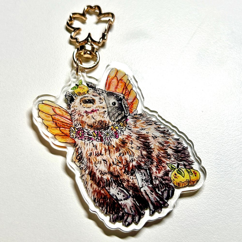 Capybara Fairy Keychain