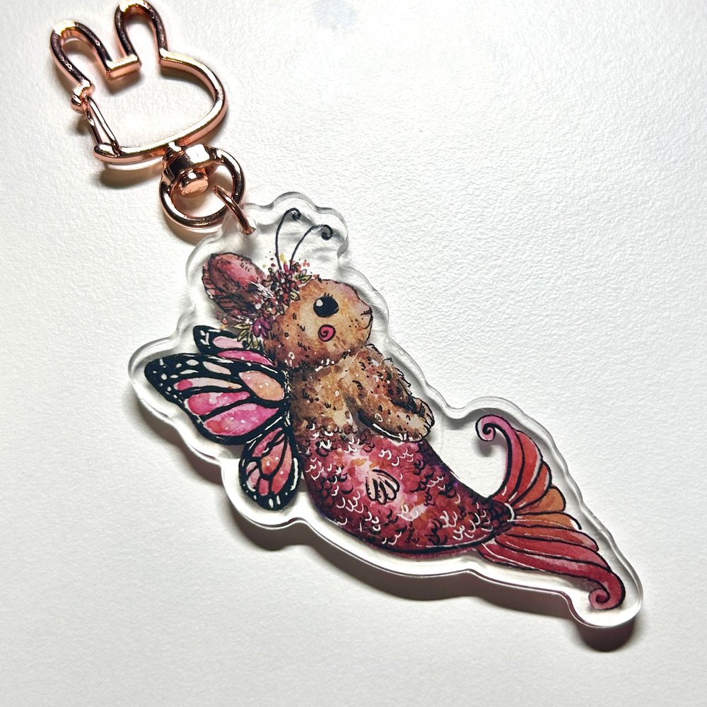 Butterfly Fairy Merbunny Keychain