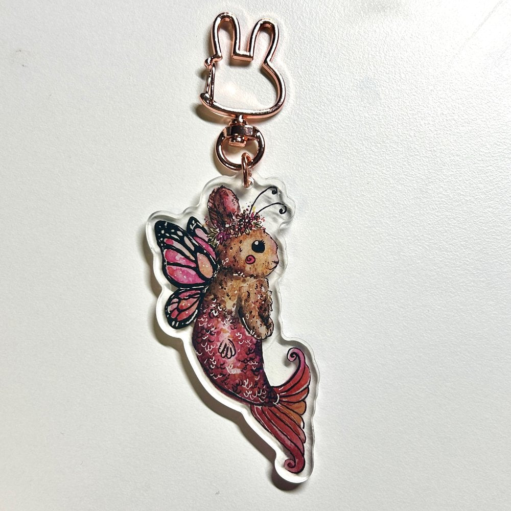 Butterfly Fairy Merbunny Keychain
