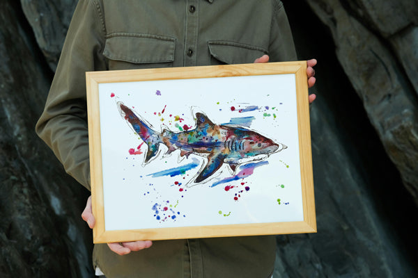 Splatter Shark Print