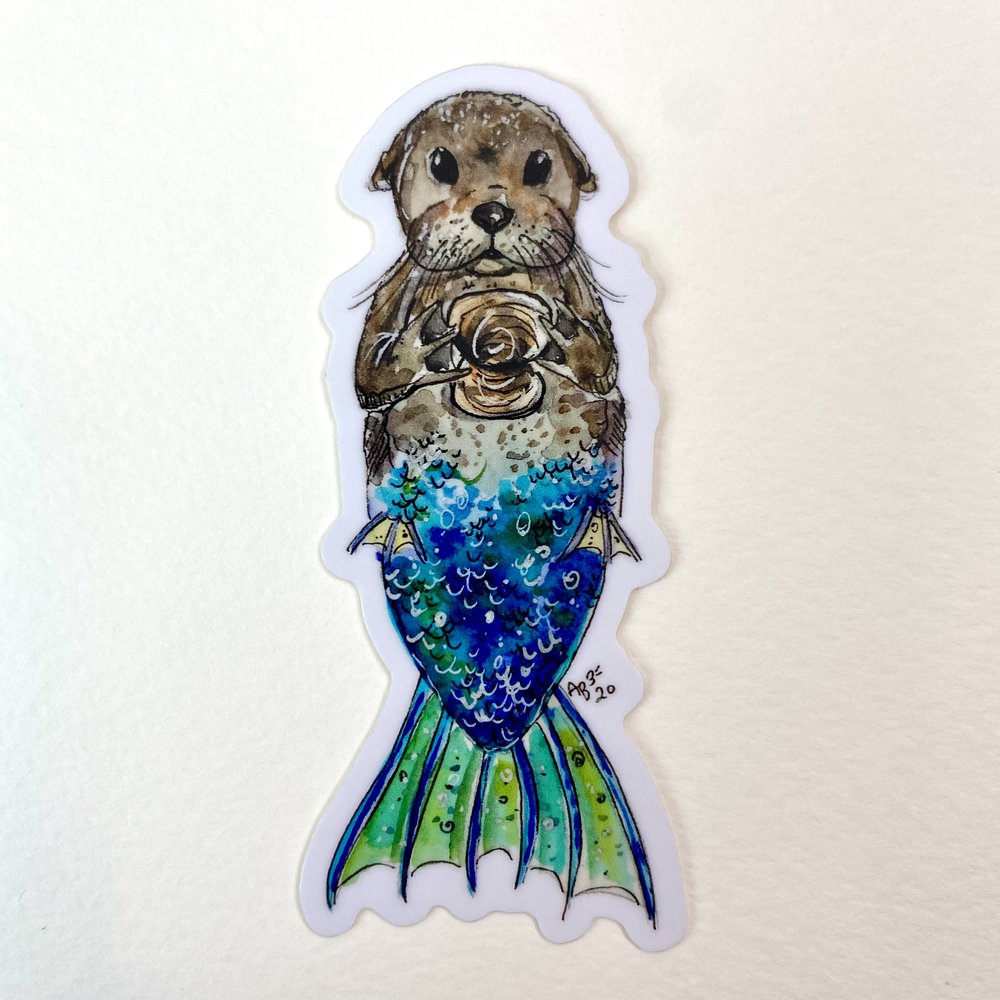 Otter Mermaid Sticker