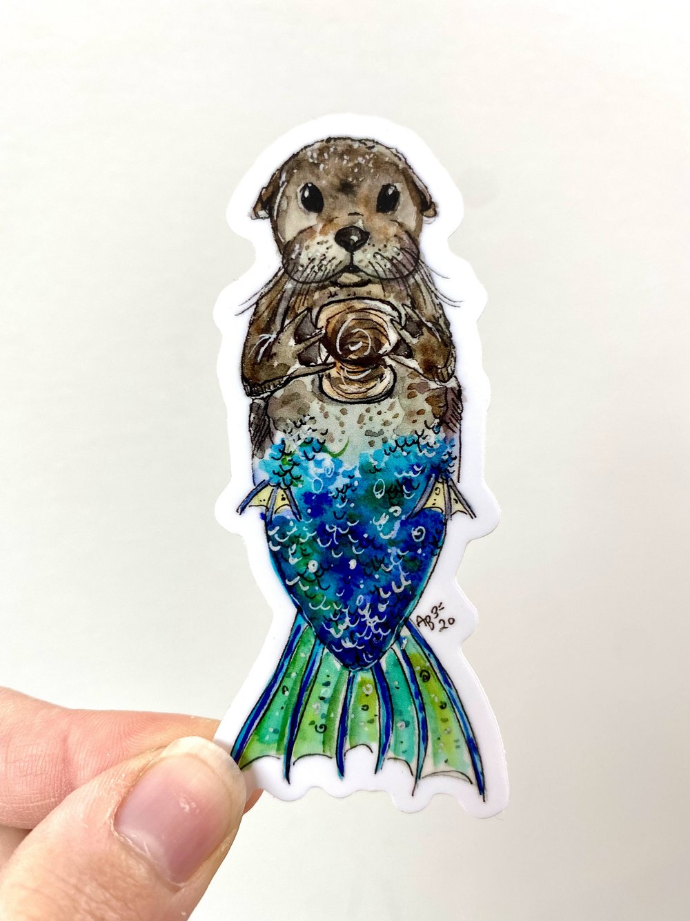 Otter Mermaid Sticker