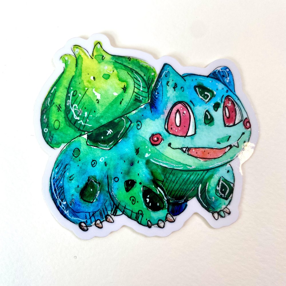 Turquoise Dinosaur Sticker