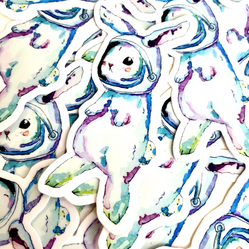 Astronaut Bunny Sticker