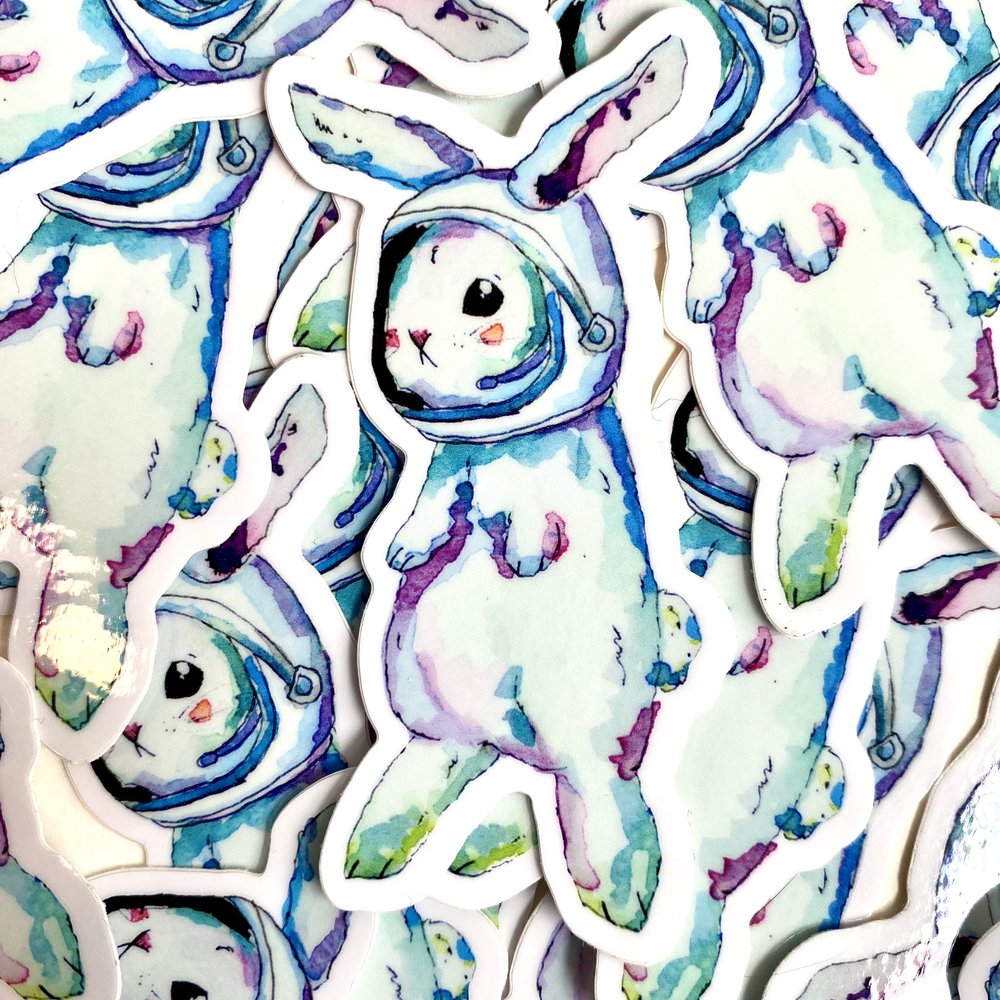 Astronaut Bunny Sticker