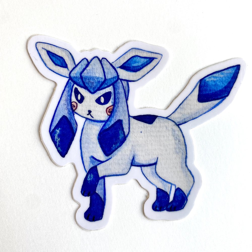 Blue Ice Kitty Sticker