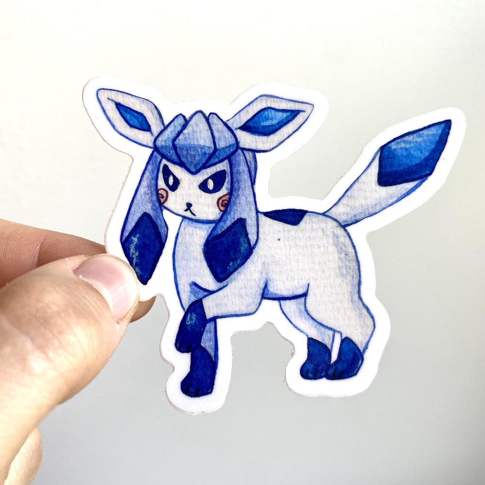 Blue Ice Kitty Sticker