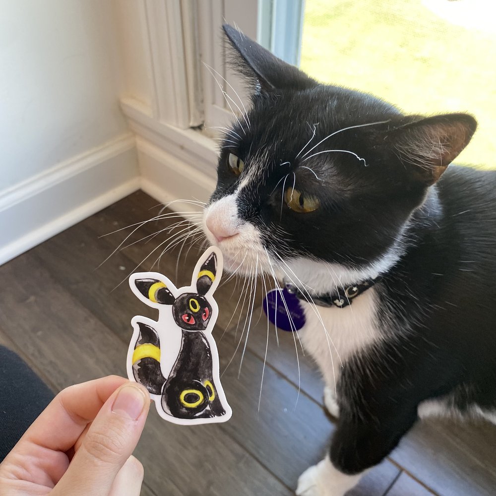 Black Dark Kitty Sticker