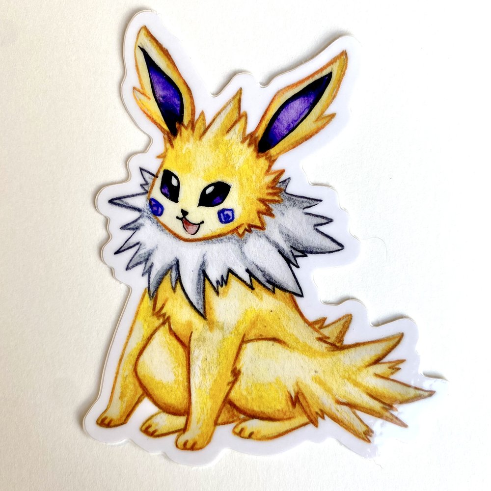 Yellow Electric Kitty Sticker