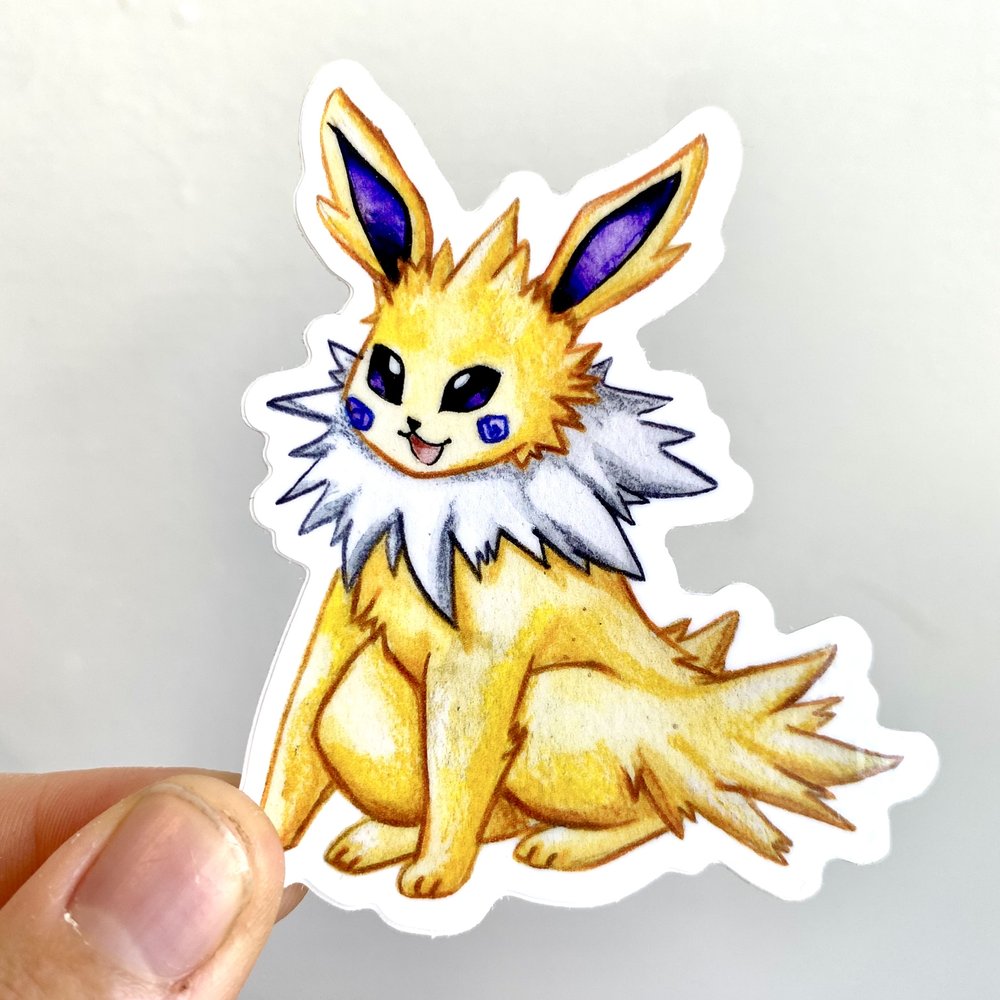 Yellow Electric Kitty Sticker