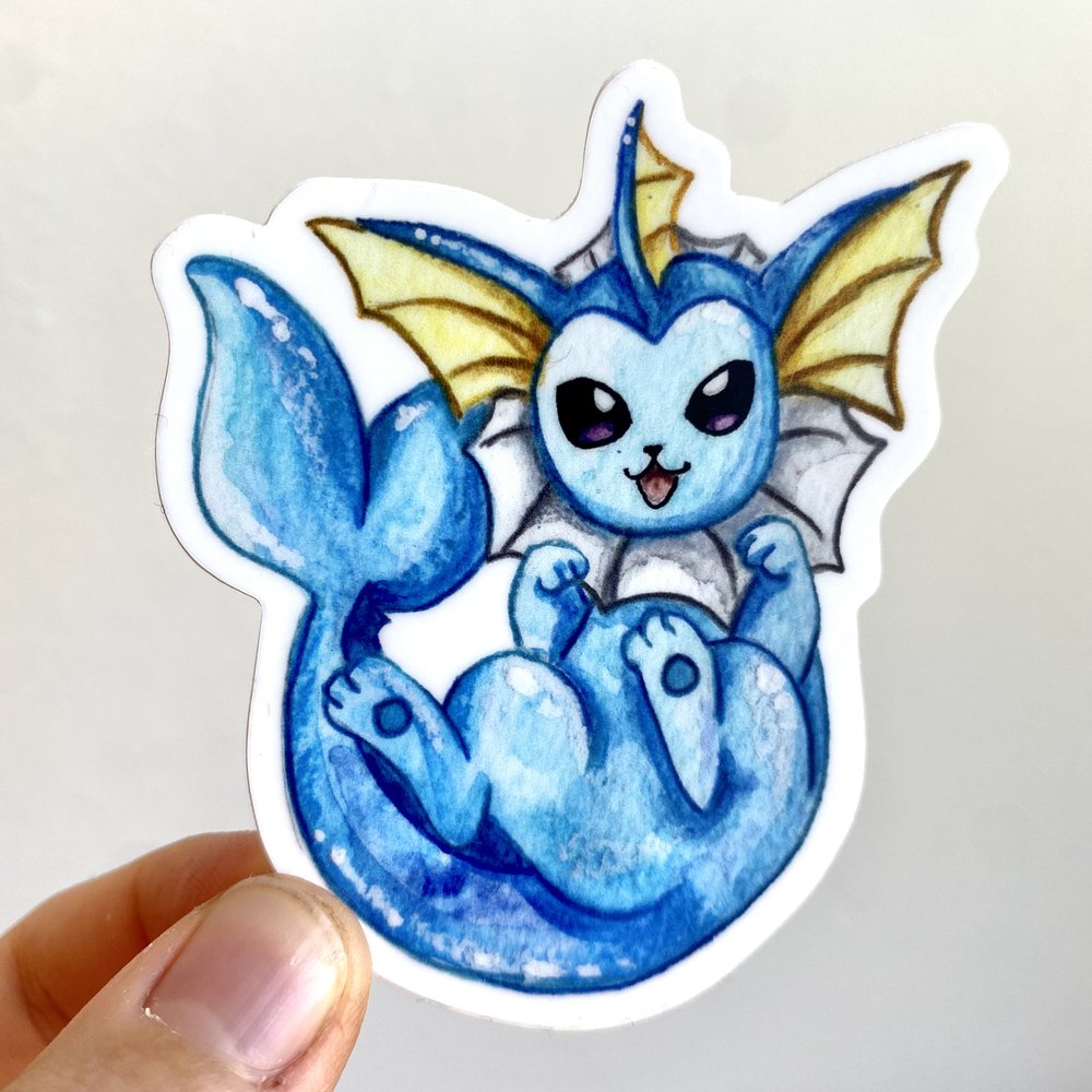 Aqua Water Kitty Sticker