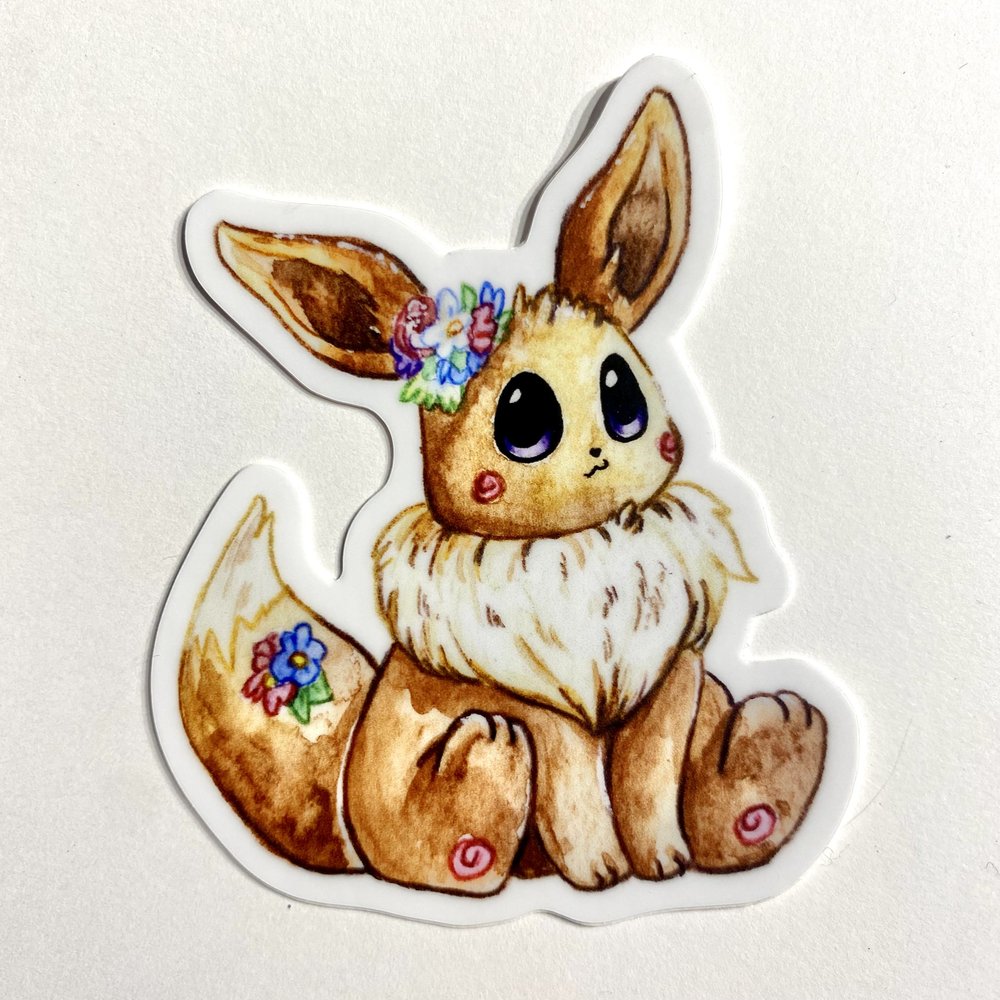 Brown Normal Kitty Sticker