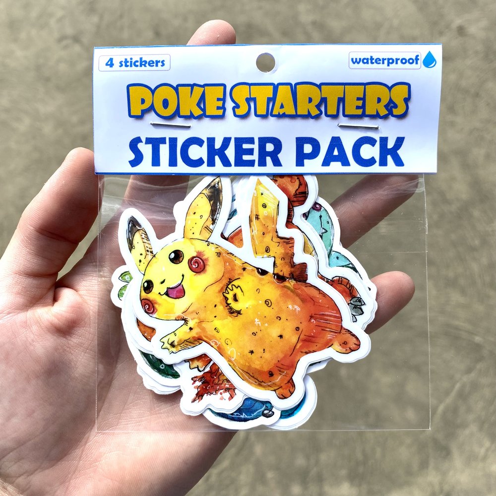 Poke Starters Sticker Pack