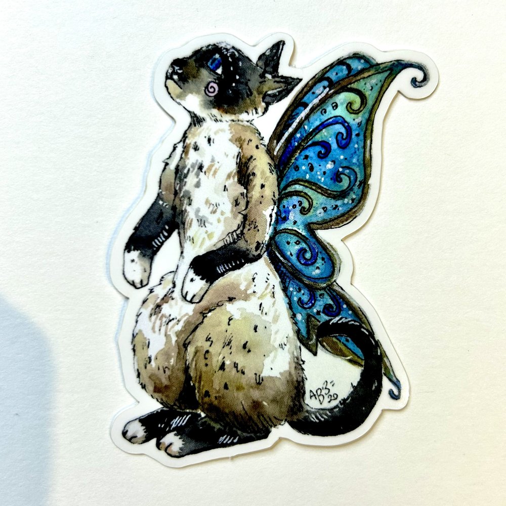 Siamese Butterfly Cat Sticker