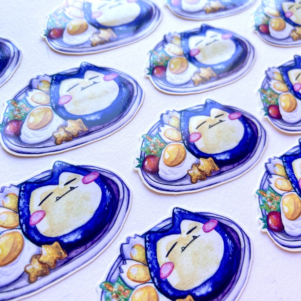Blue Bear Bun Sticker