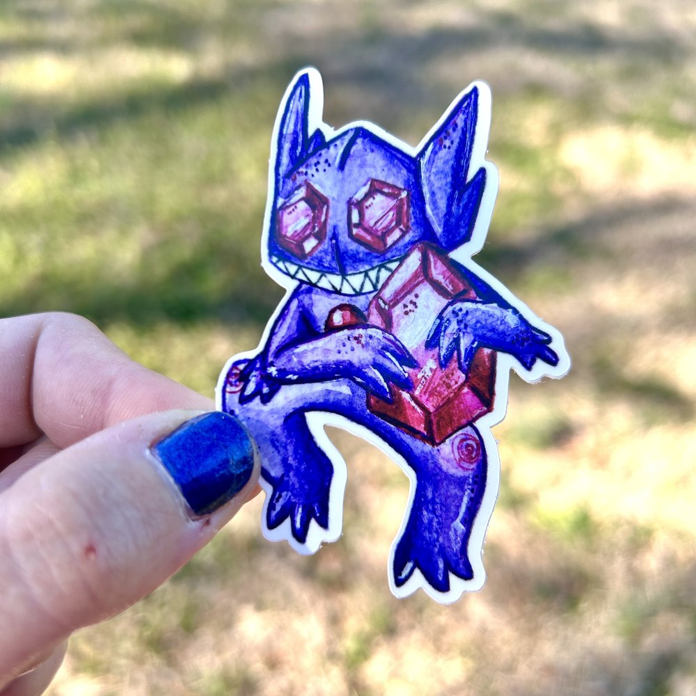 Purple Gem Goblin Sticker
