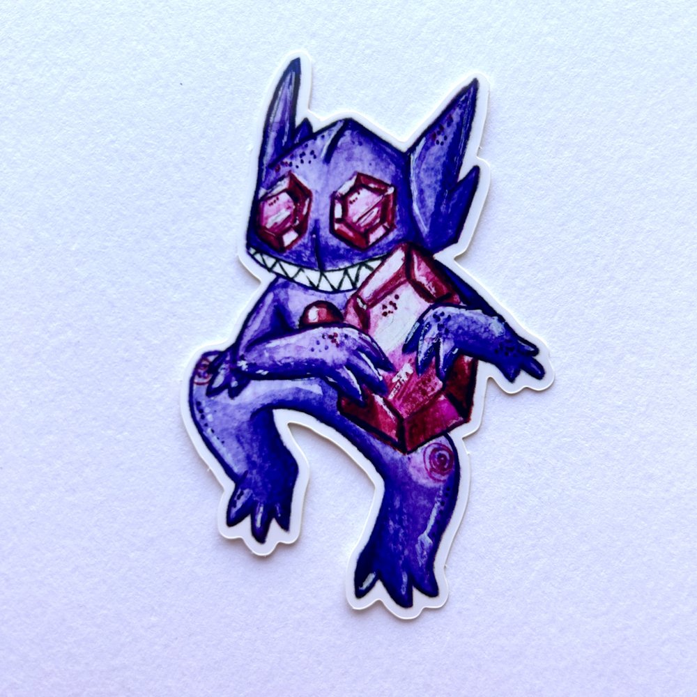 Purple Gem Goblin Sticker
