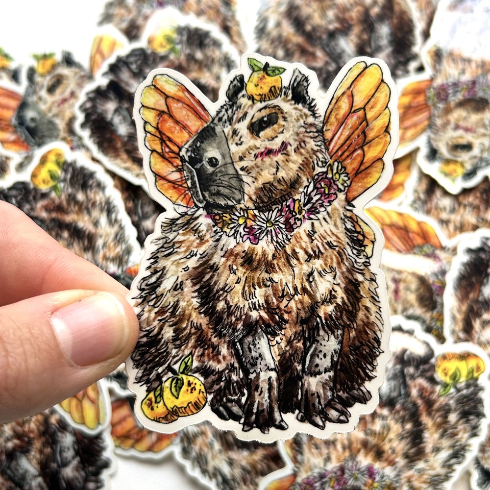 Capybara Fairy Sticker