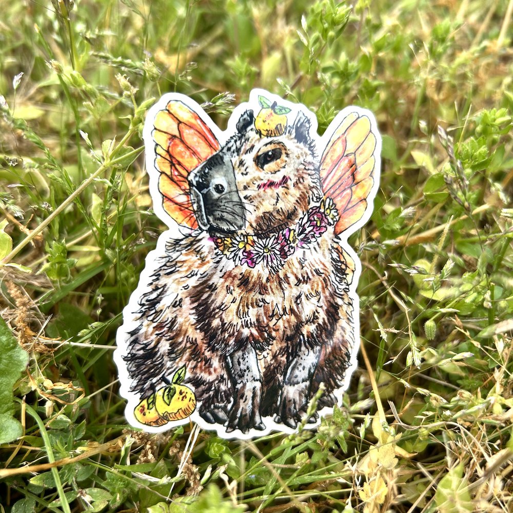 Capybara Fairy Sticker