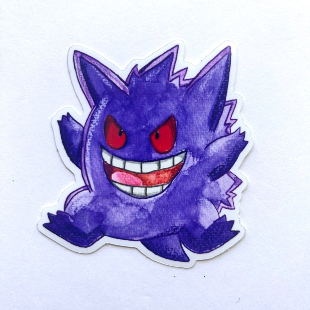 Mischievous Purple Ghost Sticker