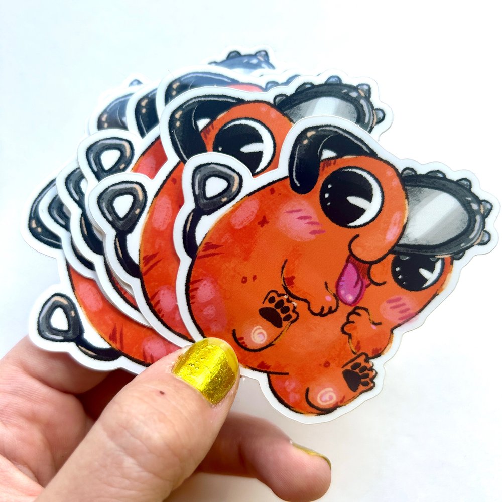 Chainsaw Puppy Sticker
