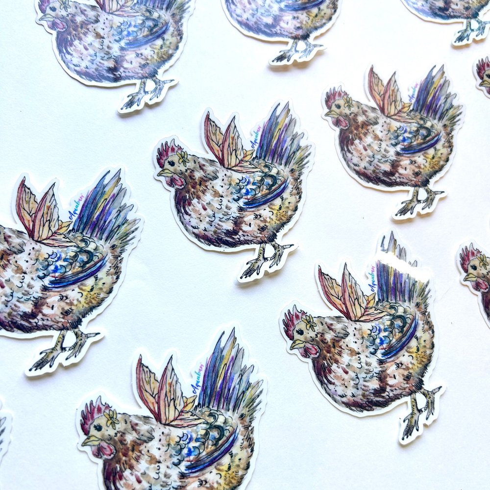 Chicken Fairy Sticker