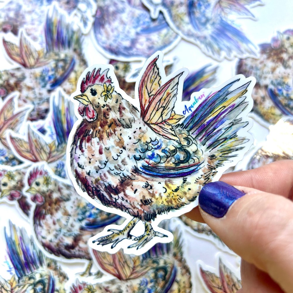 Chicken Fairy Sticker