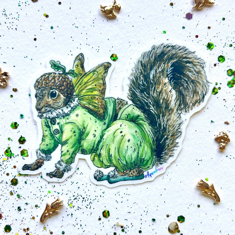 Squirrel Fairy Sticker