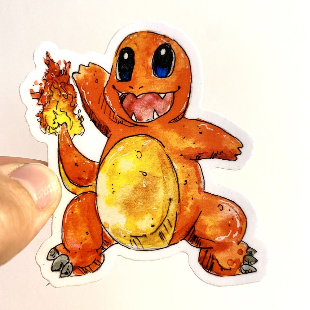 Orange Lizard Sticker