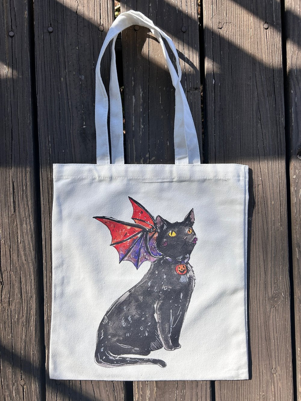 Black Cat Dragon Tote Bag
