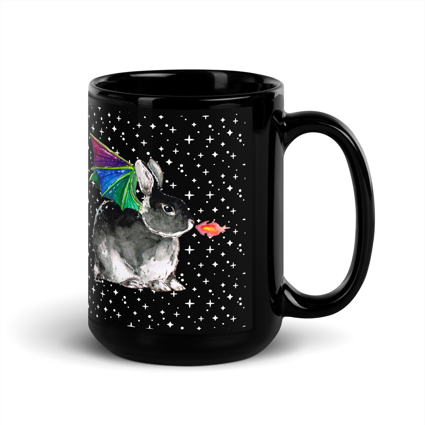 Dragon Bunny Glossy Mug