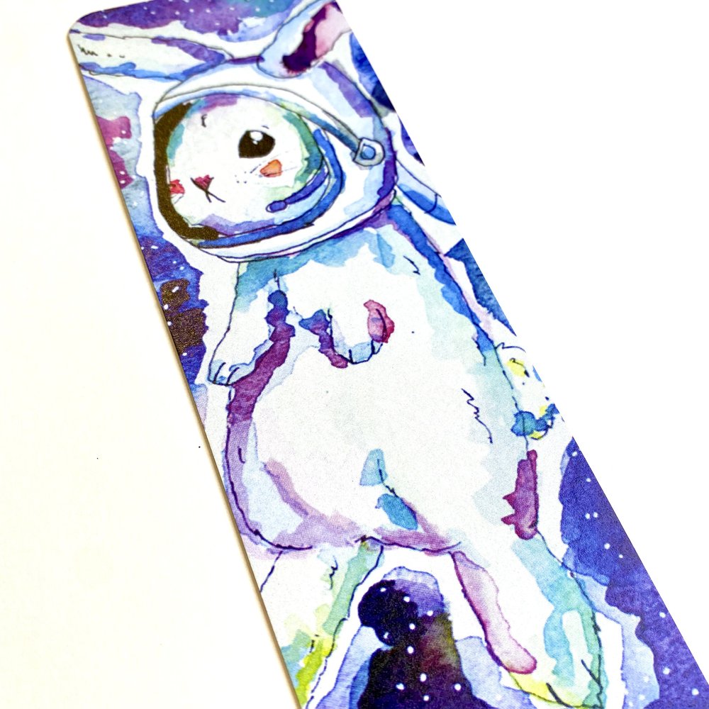Astronaut Space Bunny Bookmark