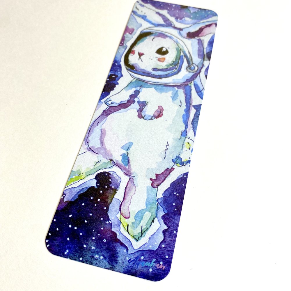 Astronaut Space Bunny Bookmark