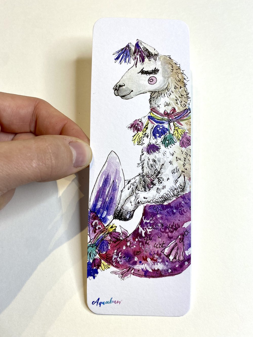 Llama Mermaid Bookmark
