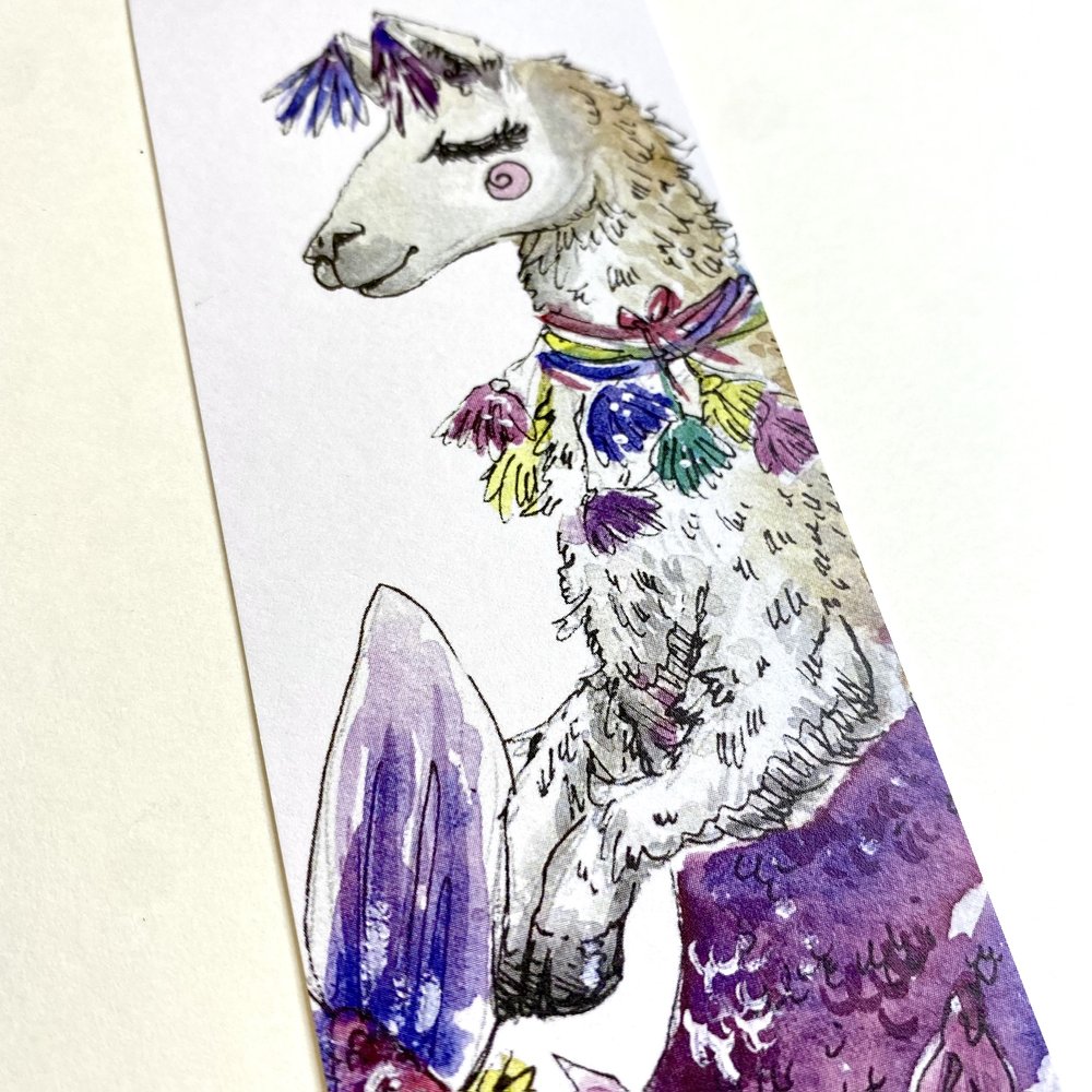 Llama Mermaid Bookmark