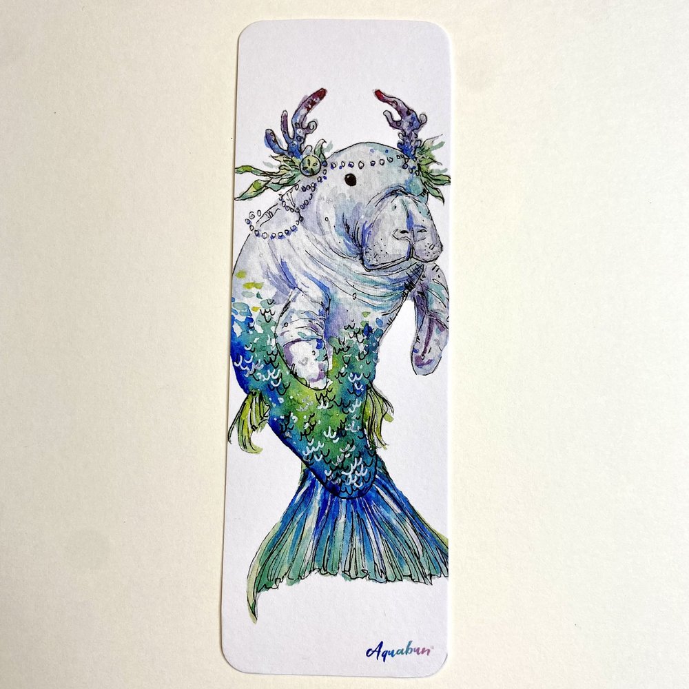 Manatee Mermaid Bookmark