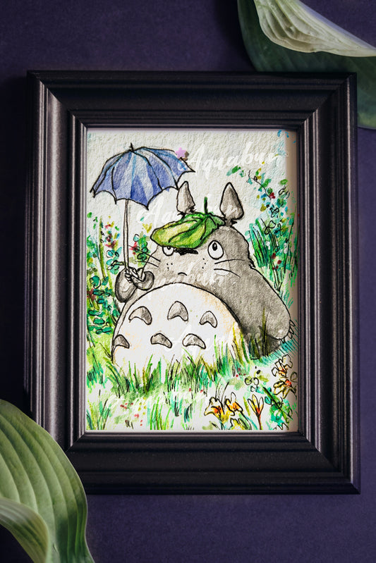Totoro Umbrella Print