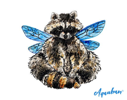 Raccoon Fairy Print