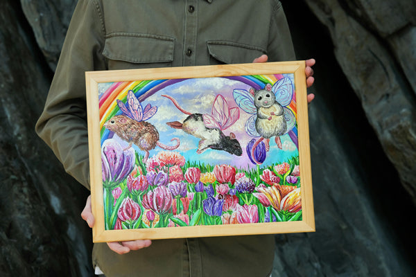 Rat Fairies in Spring Print