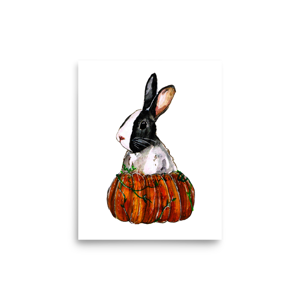 Dutch Pumpkin Bunny Poster