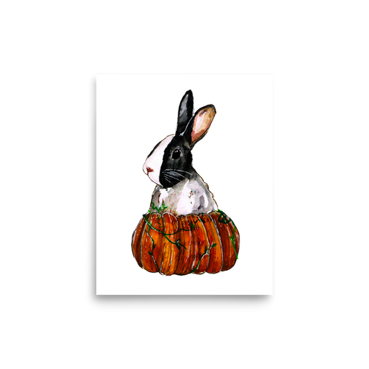 Dutch Pumpkin Bunny Poster