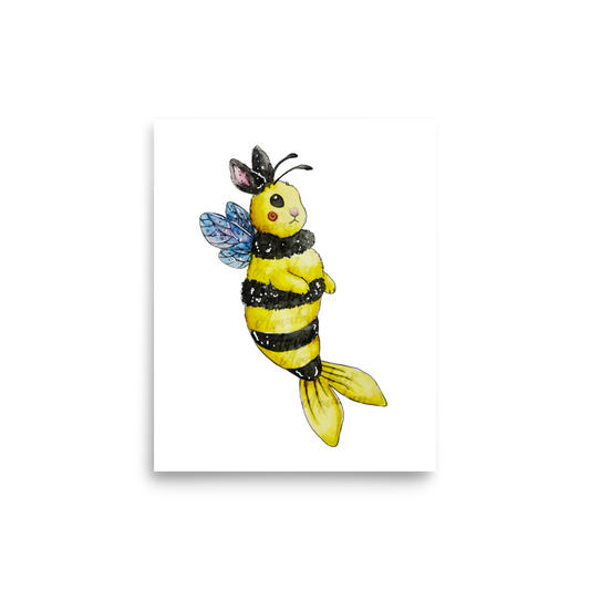 Bee Mermaid Fairy Poster