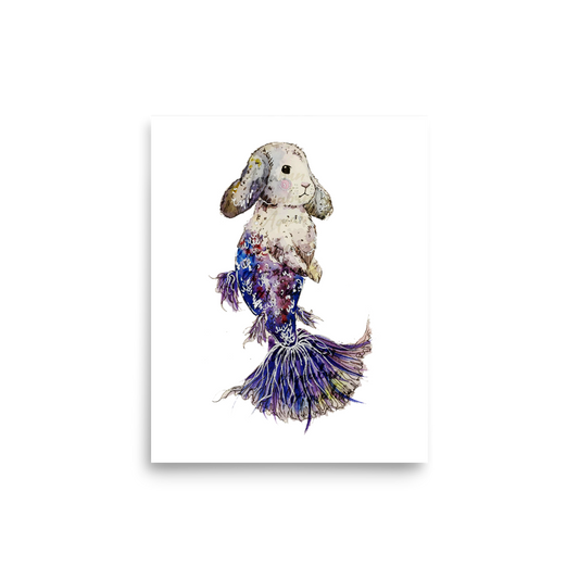 Bunny Mermaid Betta Poster
