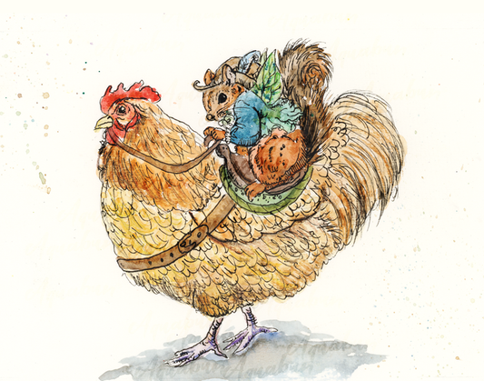 Chicken Rider Print