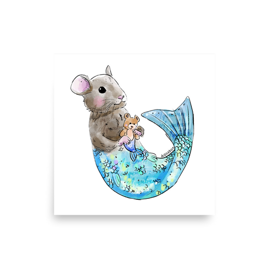 Mouse Mermaid Poster