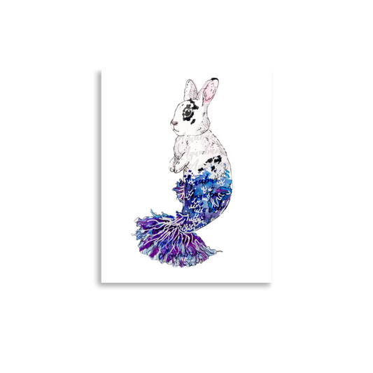 Bunny Mermaid Betta Purple Tail Poster