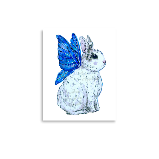 Blue Bunny Fairy Poster