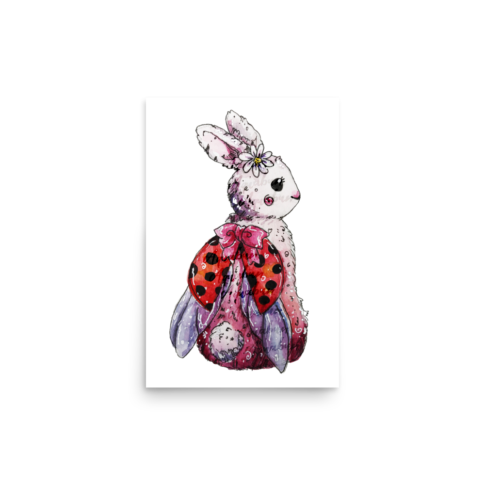 Ladybug Bunny Poster